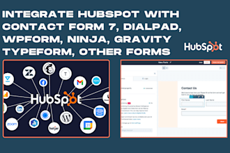 integrate hubspot with contact form 7, dialpad, wpform, ninja, gravity typeform