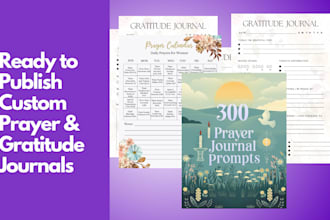 design ready to publish prayer journals, planners, gratitude for KDP