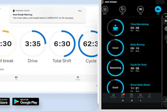 build vehicle logging app, fleet management app, eld software, ai integration