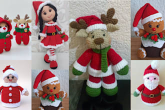 create unique christmas amigurumi crochet patterns for your etsy shop