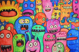 draw cute unique kawaii doodle art