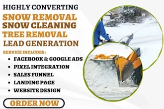 do snow clearing service lawn care tree removal lead landscape leads generation