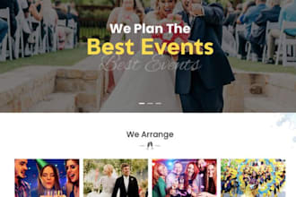 build an events, wedding, product website or landing page