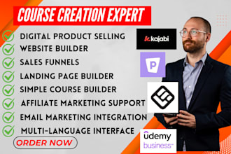 do kajabi podia learnworld udemyfor business rusuku course creation landing page