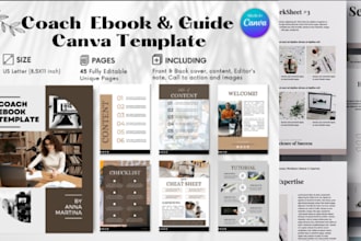 design custom digital journals, planner, lead magnets, workbook, business card