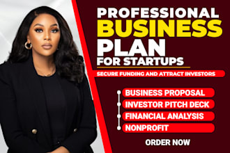 write topnotch investor ready business plan, financial plan proposal, pitch deck