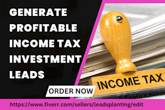 generate income tax finance investment accounting marketing tax leads