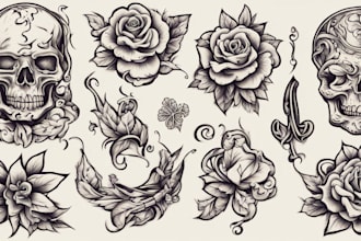 make you a traditional old school tattoo style design