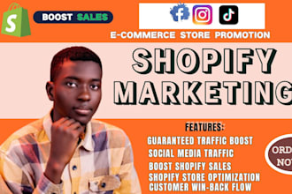 boost shopify store sales dropshipping marketing shopify promotion or ecommerce