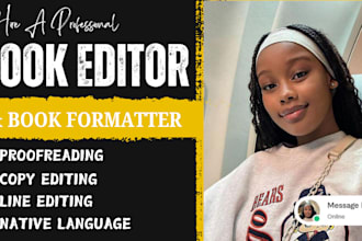 edit, proofread and format your native language or line edit
