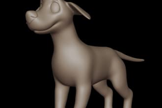 3d animal character model ready to print stl figurine cartoon style toy zbrush