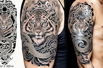 create custom tattoo design, tattoo sleeve