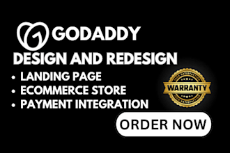 design and redesign a proffesional and attrative godaddy website