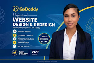 design and redesign a proffesional and attrative godaddy website