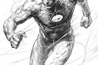 draw comic, superhero character illustration for you
