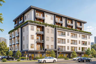 design exterior render 3d architecture rendering of house, warehouse, commercial