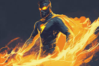 illustrate superhero character art