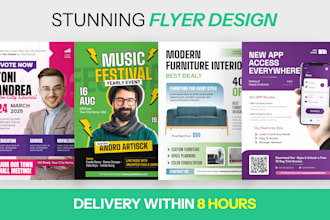 design professional business marketing and product flyers