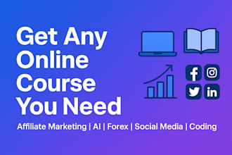 any online course you looking for affiliate, ai, trade, social media
