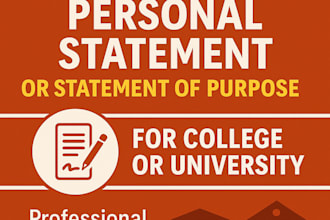 edit your personal statement or statement of purpose for college or university