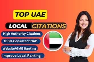do uae dubai local citations for business seo gmb ranking listings