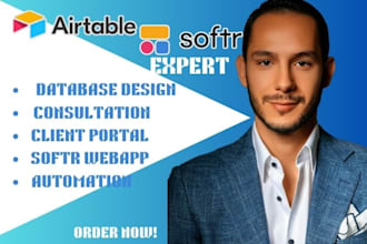 setup airtable airtable database airtable automation softr webapp, client portal