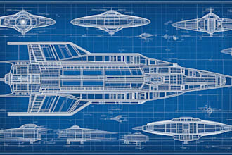 design a spaceship, vehicle illustration and sci fi art