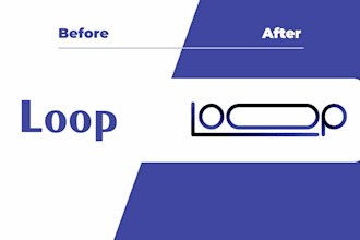fix redesign, edit, retrace, revamp, or modify your current logo
