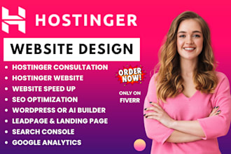 design full hostinger website redesign website wordpress, speedup