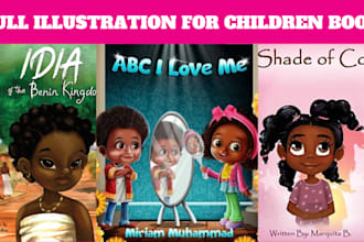 african american childrenbook illustation, cover art african american storybook