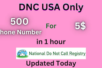 dnc scrub clean up optimize US list dnc registry