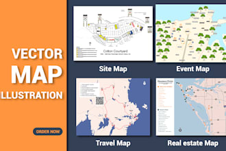 create vector map illustration for your business