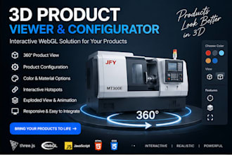 create a webgl 3d product viewer and configurator