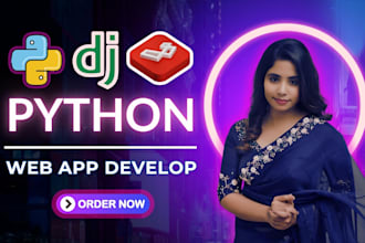 develop a custom python web app using django or laravel