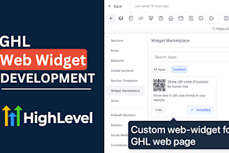 build a custom web widget for your ghl web page