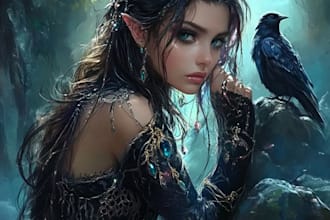 do your fantasy character illustration