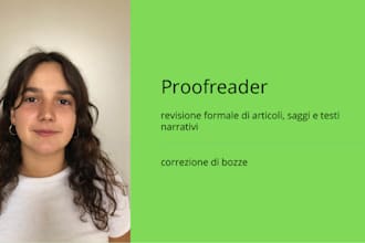 be happy to review and proofread texts of all genres