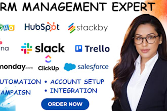 setup monday clickup asana trello slack salesforce stackby freshsales zoho CRM