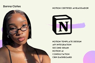 be your notion virtual assistant notion expert notion template design