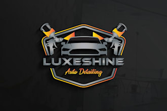 design auto detailing automotive car wash auto repair logo