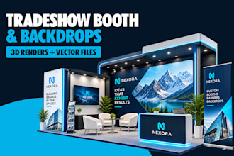 design trade show booth graphics backdrops and exhibition stands