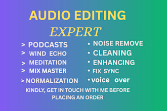 balance or normalize volume, fix, clipped, distorted or restore audio cleanup