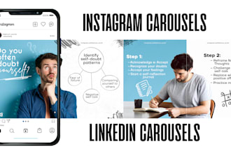 design social media carousels, instagram, linkedin post