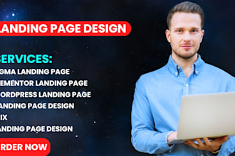 design a figma landing page elementor landing page wordpress landing page