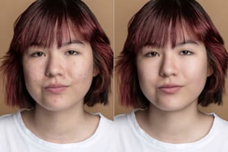 do beauty portrait retouching, color grading in photoshop