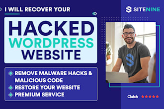 recover hacked website, wordpress malware removal, clean server and security