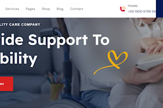 offer custom ndis service, nonprofit website by wordpress, wix for australia