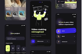 build ai video generator app, video maker app, ai editing app