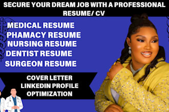 write winning resumes for healthcare, nursing, pharmacy and dentist