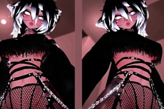 do 3d vrchat avatar unity furry nsfw vr character furry ref sheet vrc avatar